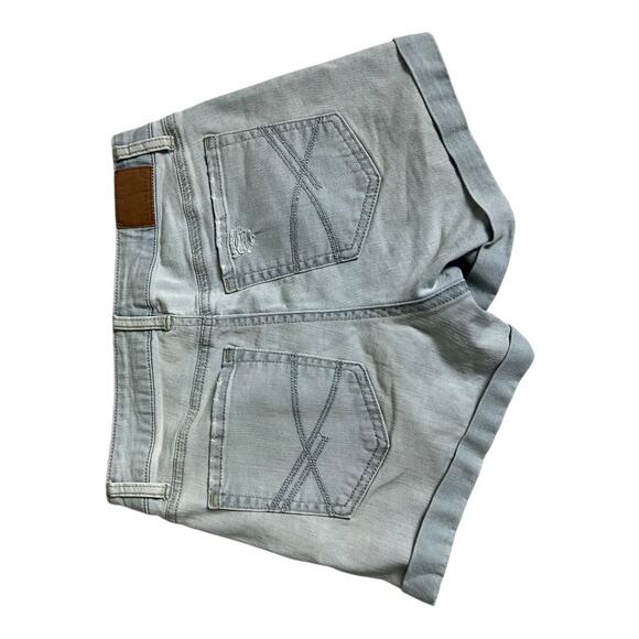 Aeropostale Midi High Waisted Jean Shorts Cotton Neutral Basic Casual Preppy 2 - Picture 5 of 5